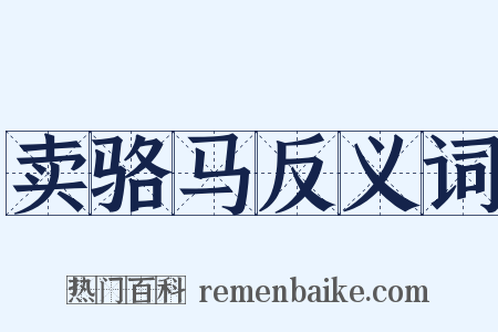 卖骆马反义词是什么意思的图片